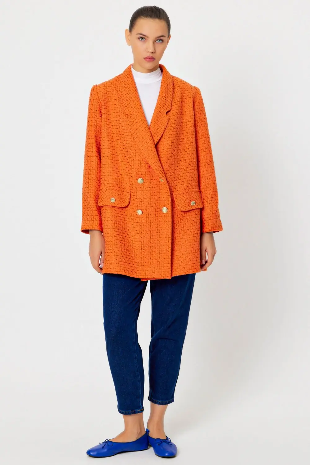 Blazer Ceket-Turuncu