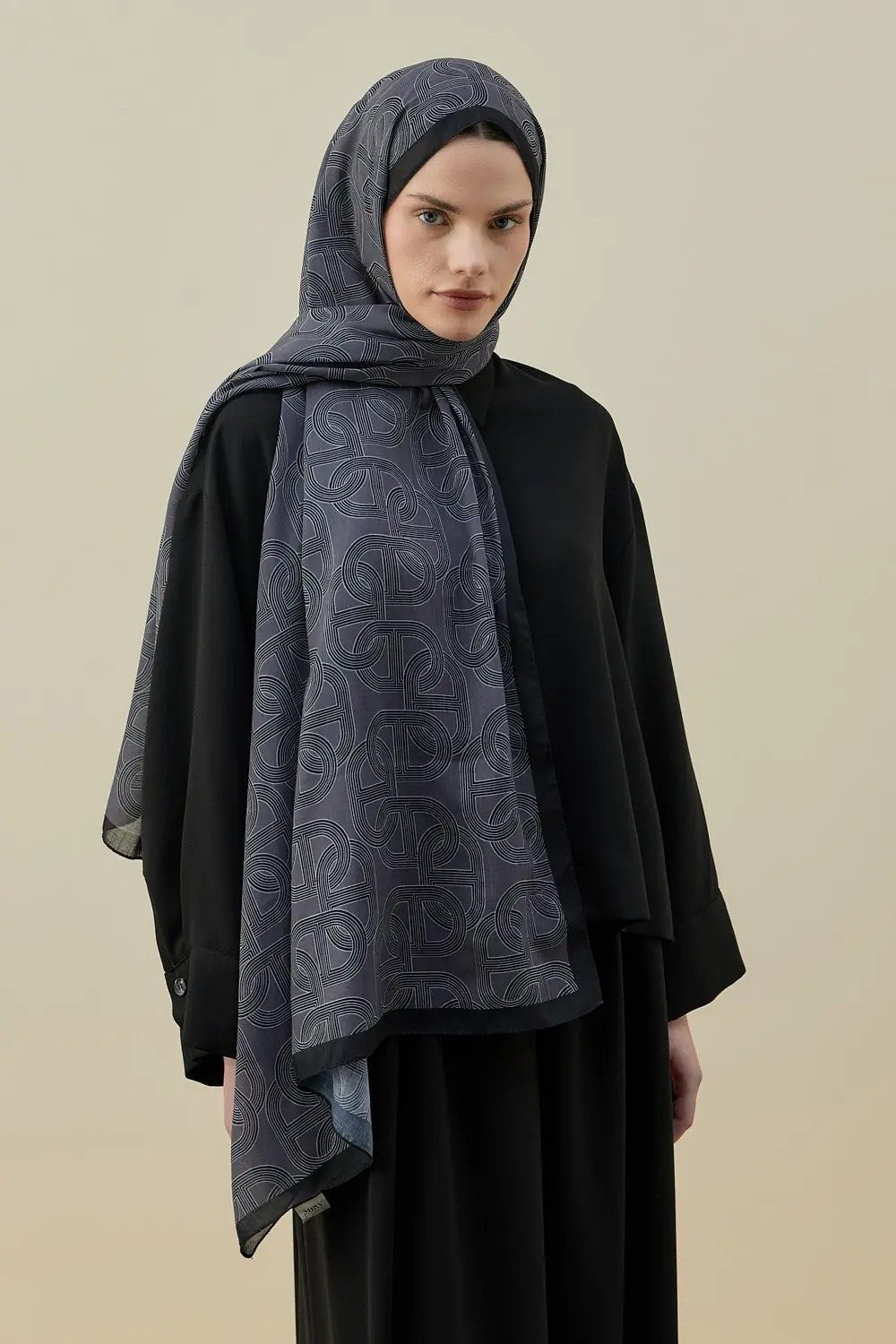 Geometrik Şal-Siyah-MRW-2609