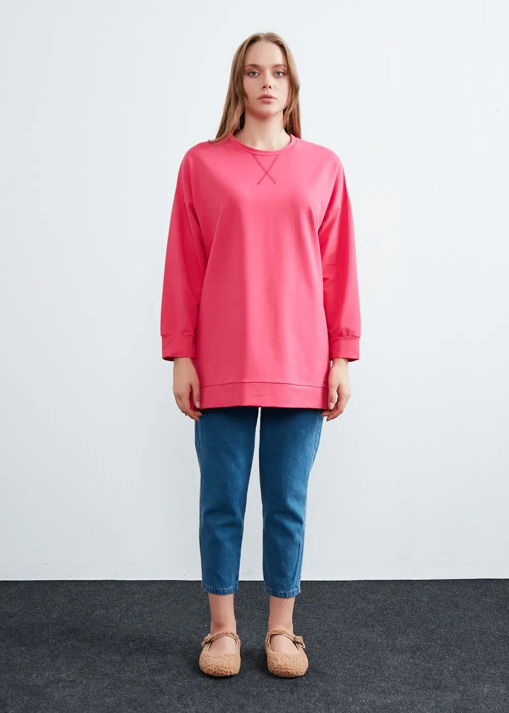 Sweatshirt-Fuşya