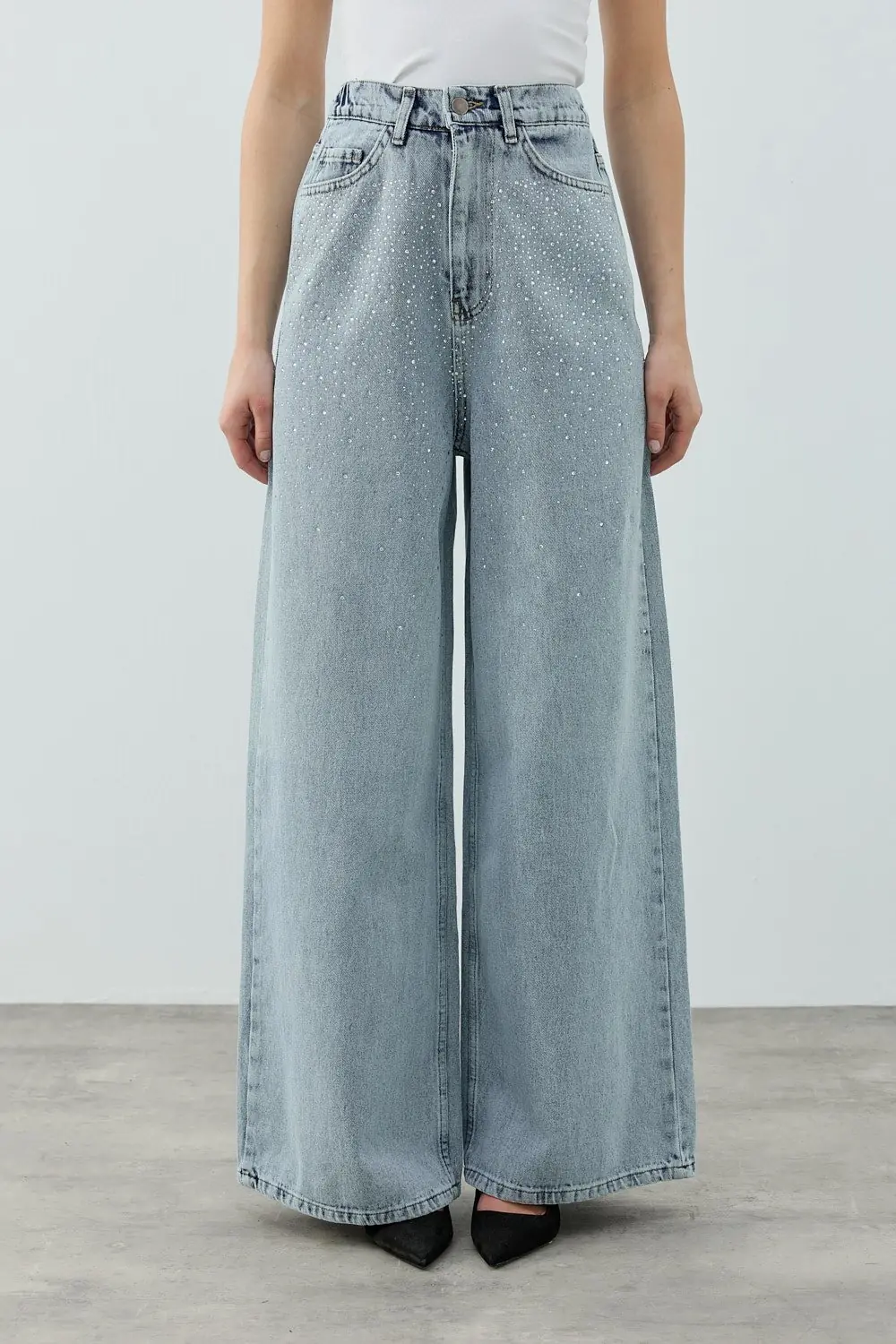 Very Shiny Denim Pantolon-Ky Buz Mavi -MRW-1770