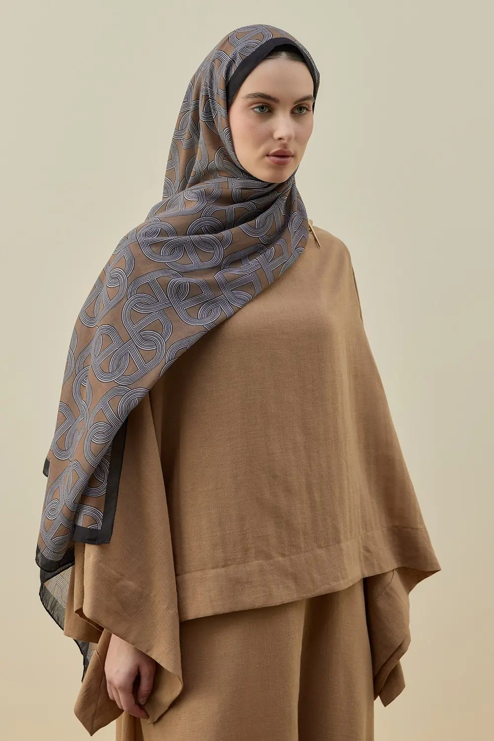 Geometrik Şal-Kahverengi-MRW-2609