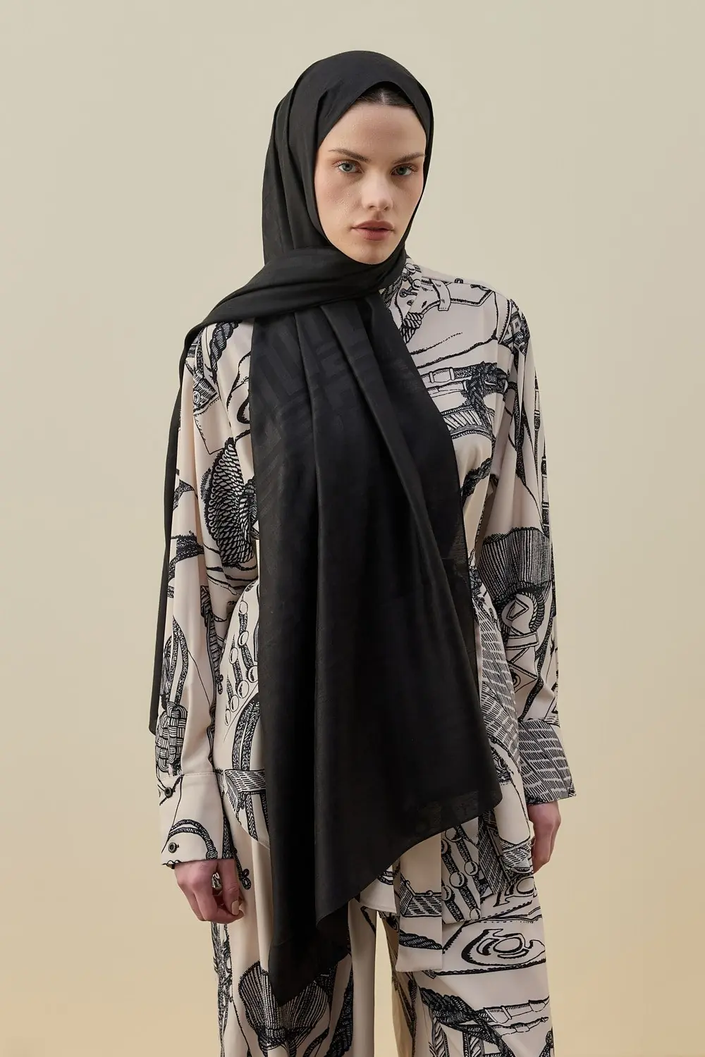 Royal Modest Şal-Siyah-MRW-2601