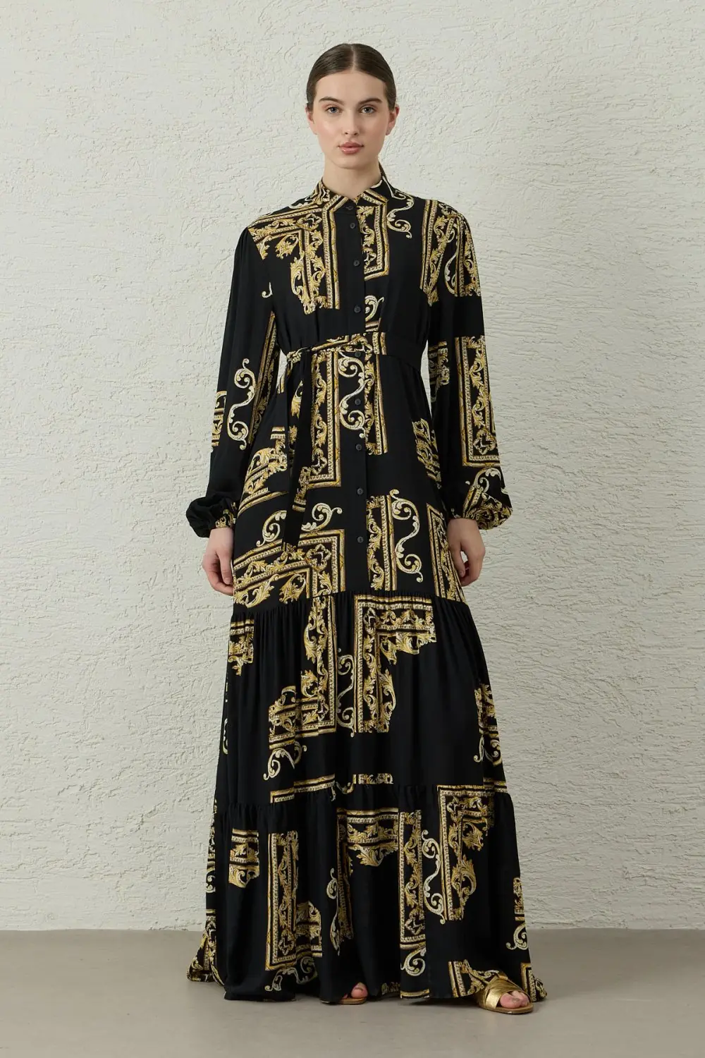 Shine Vual Elbise-Gold