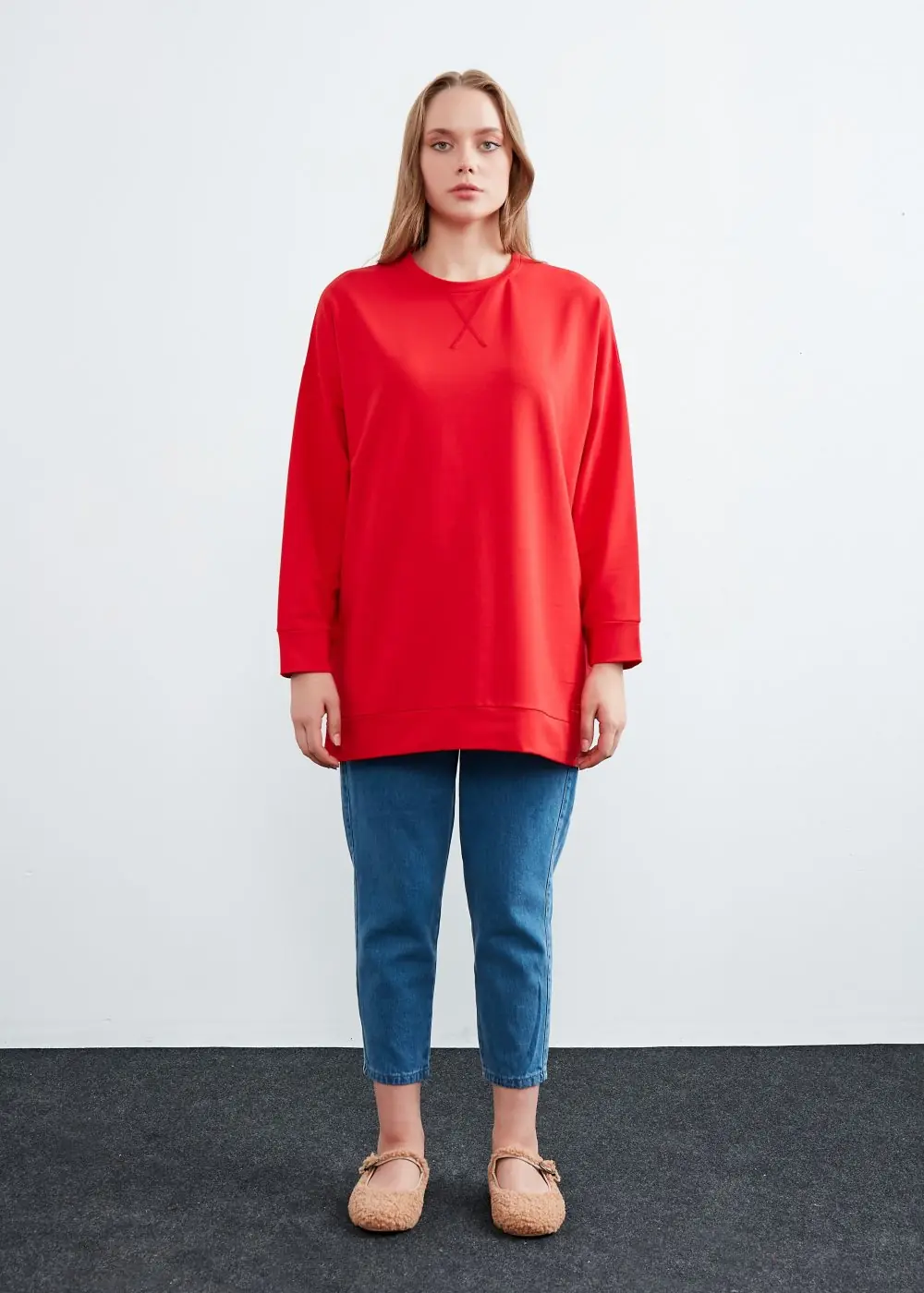 Sweatshirt-Kırmızı