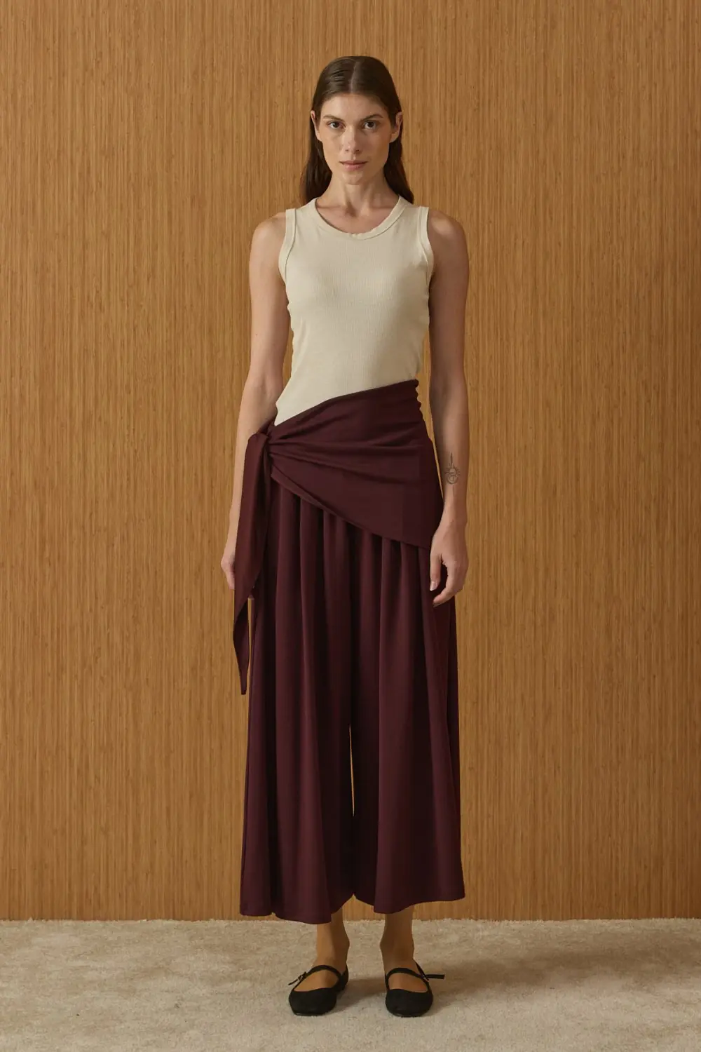 Basic Örme Pantolon-Mürdüm-MRW-1970