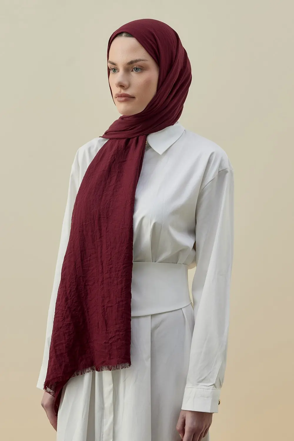 Soft Bambu Şal-Bordo-MRW-2619