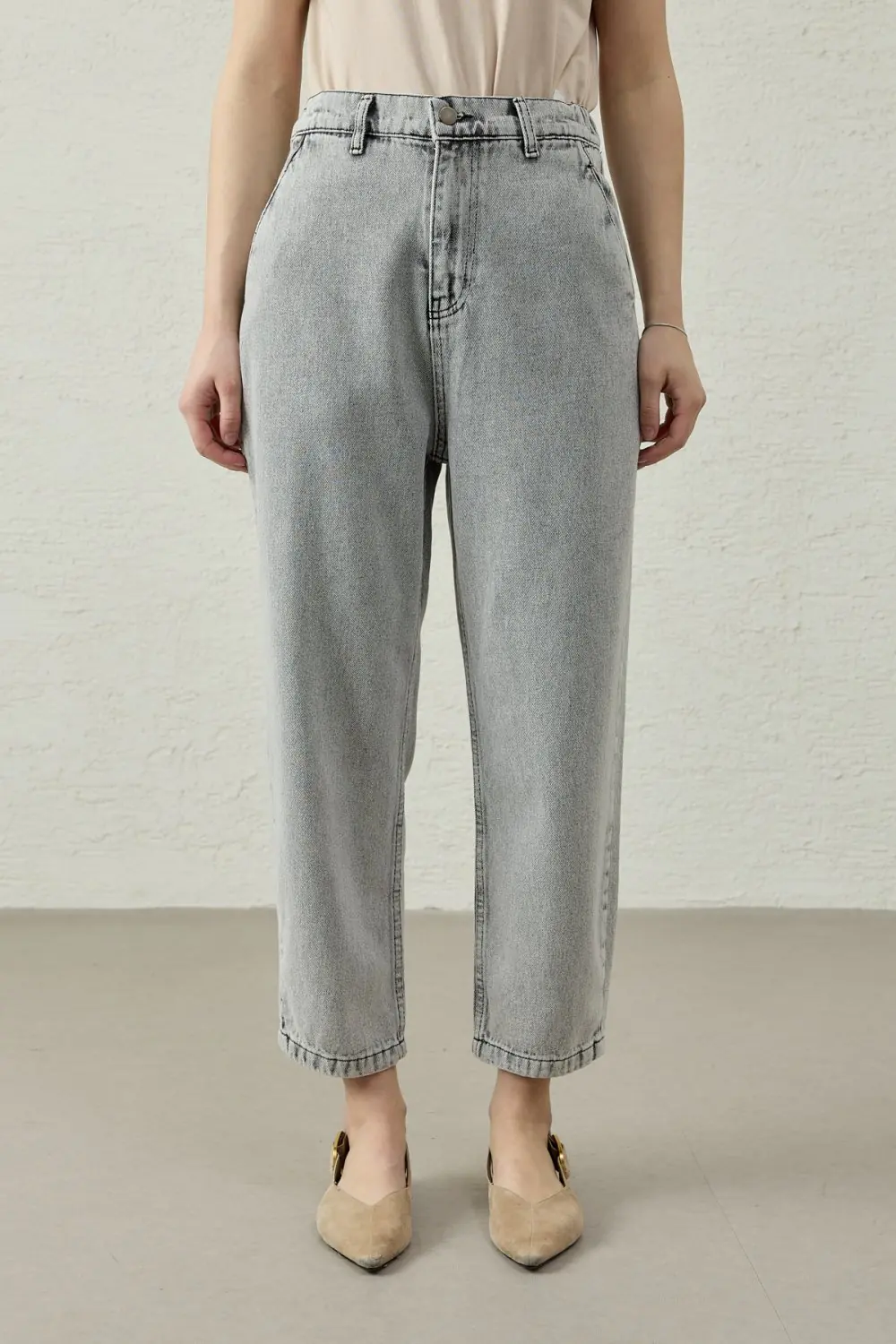 New Basıc Denim Pantolon-Ky Gri-MRW-1769