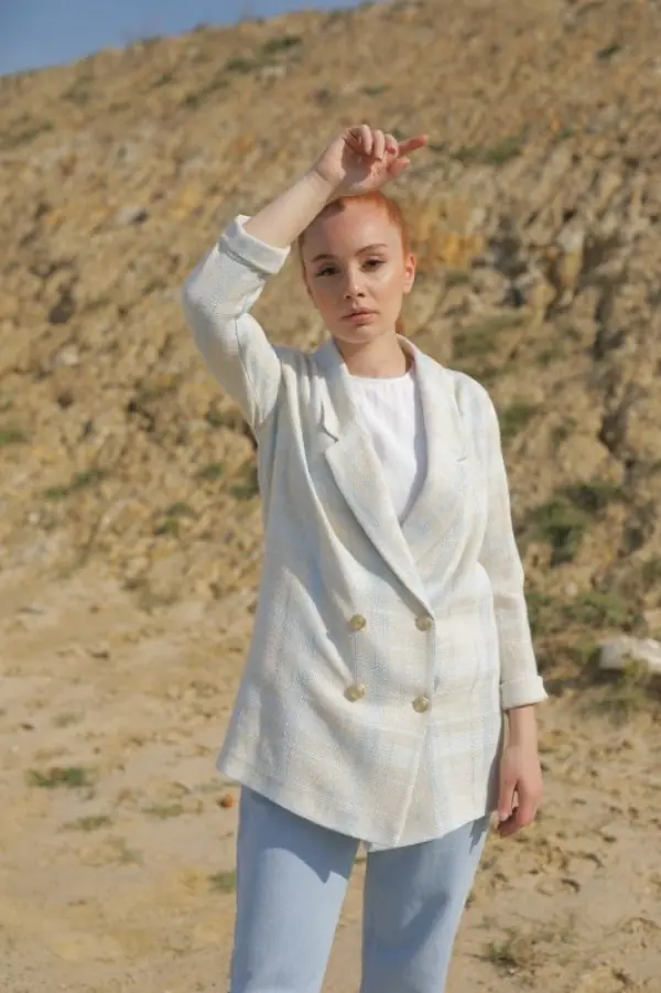Loreen Ceket / Beyaza Mavi
