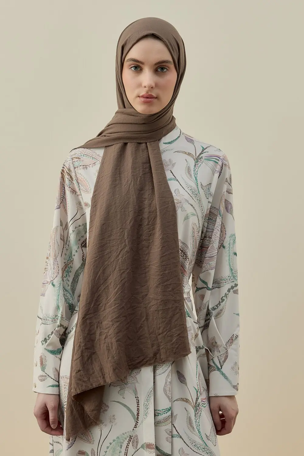 Soft Bambu Şal-Kahverengi-MRW-2619