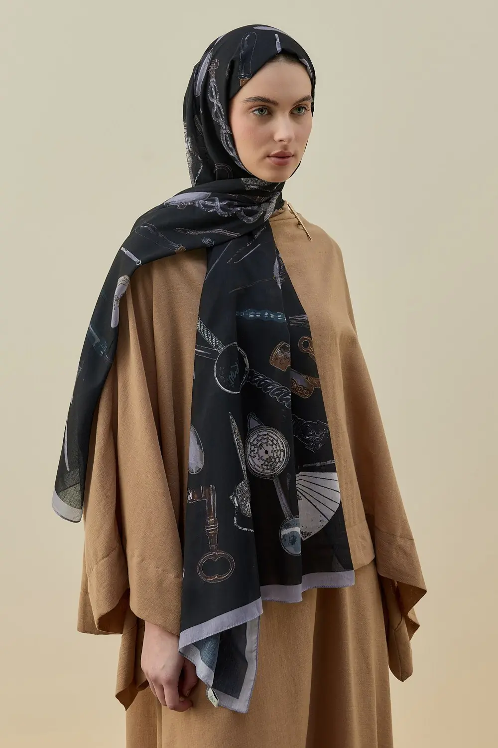 Luxe Minimal Şal-Siyah-MRW-2614