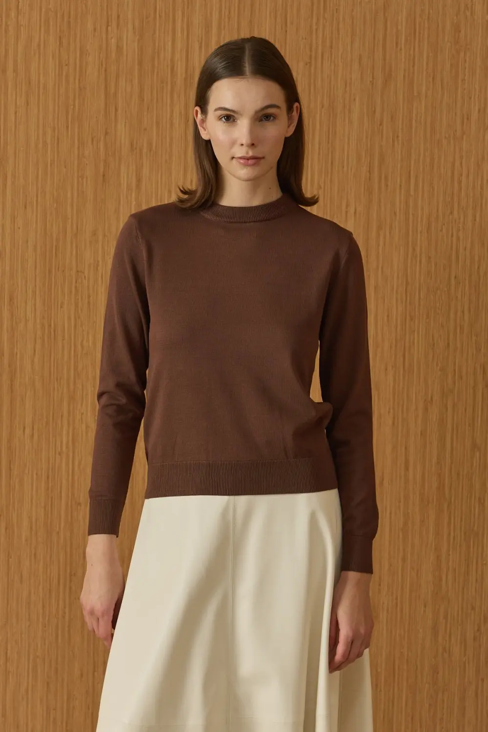 Triko Basic Tunik-Kahverengi-MRW-1923