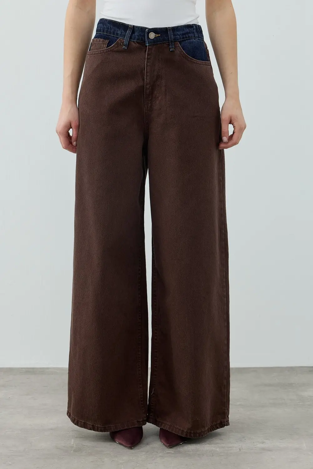 Nolene Denim Pantolon-Kahverengi -MRW-1692