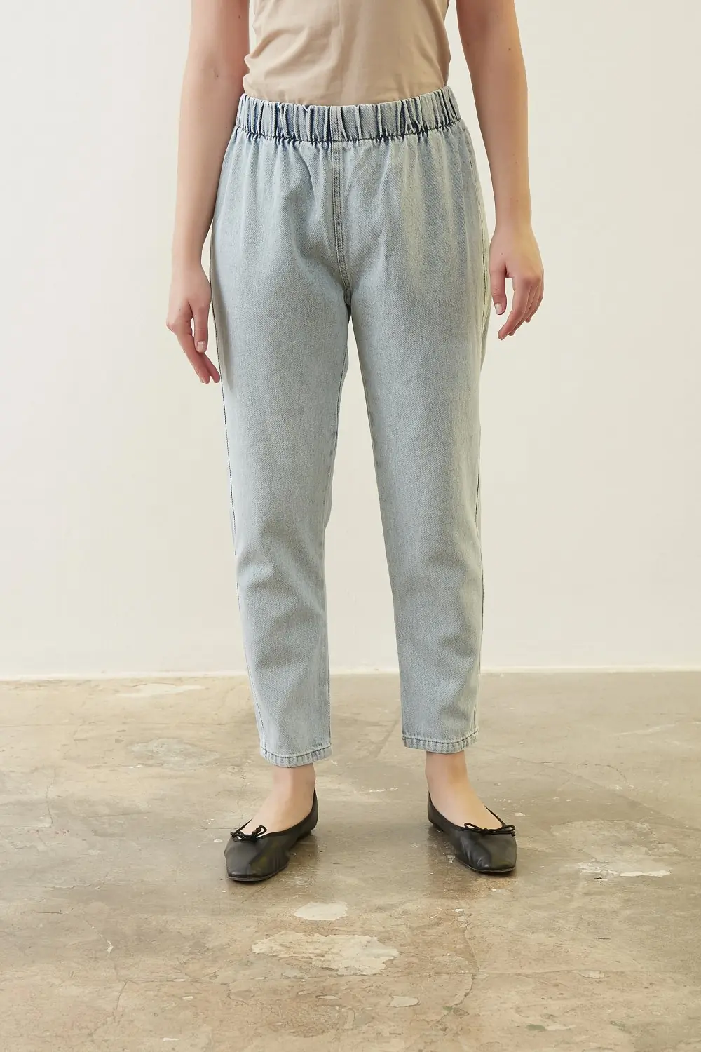 Peru Paça Denim Pantolon-Buz Mavi-MRW-1513