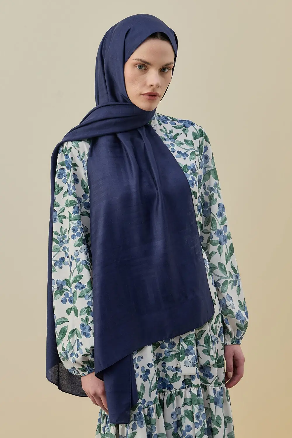 Royal Modest Şal-Lacivert-MRW-2601