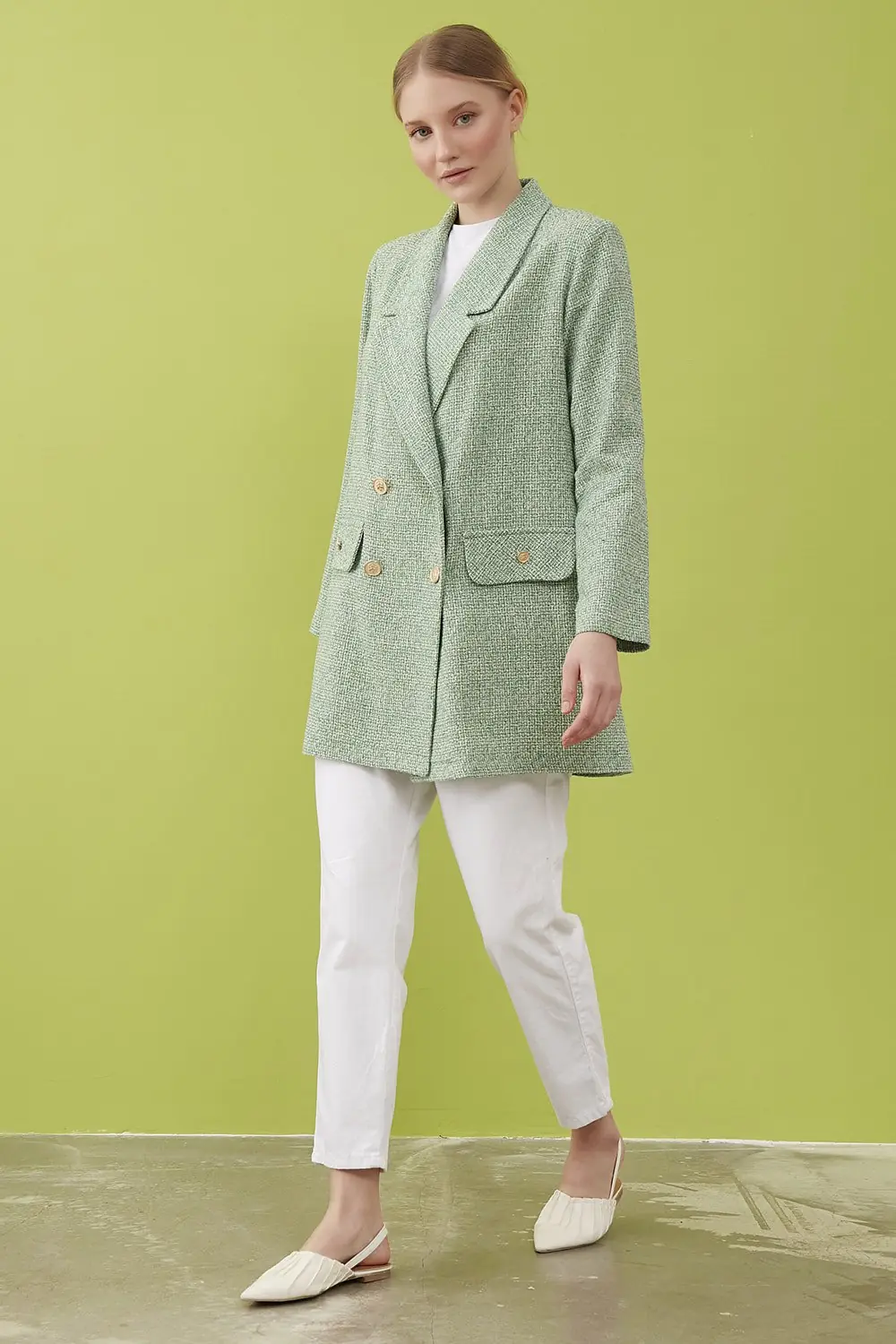 Blazer Ceket-Yeşil