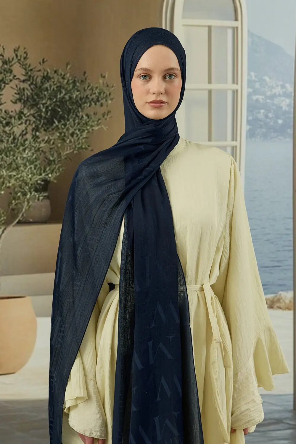 Mw Elegante Şal-Lacivert-MRW-1842