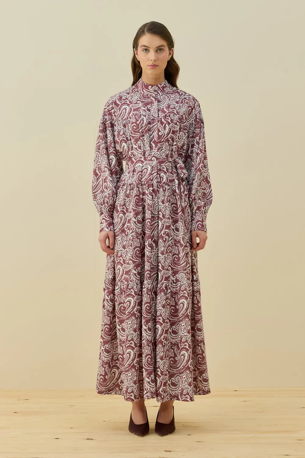 Marakeş Elbise-Bordo -MRW-1775