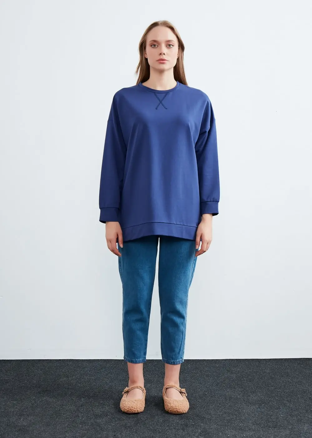 Sweatshirt-İndigo