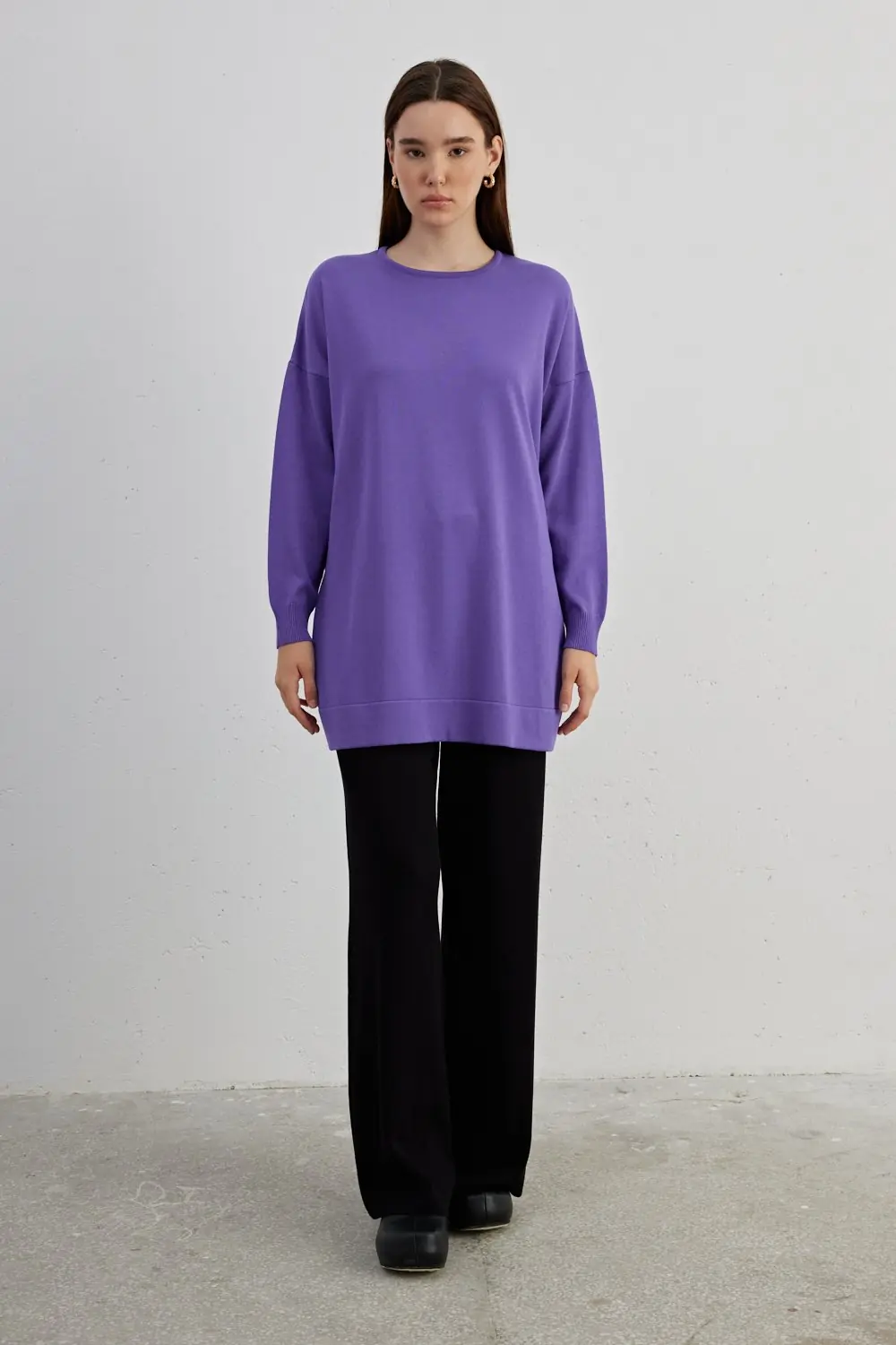 Mila Triko Tunik-Mor