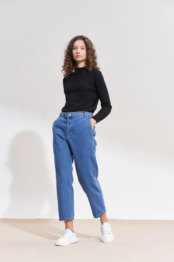 Basic Oversize Denim  Açık Mavi