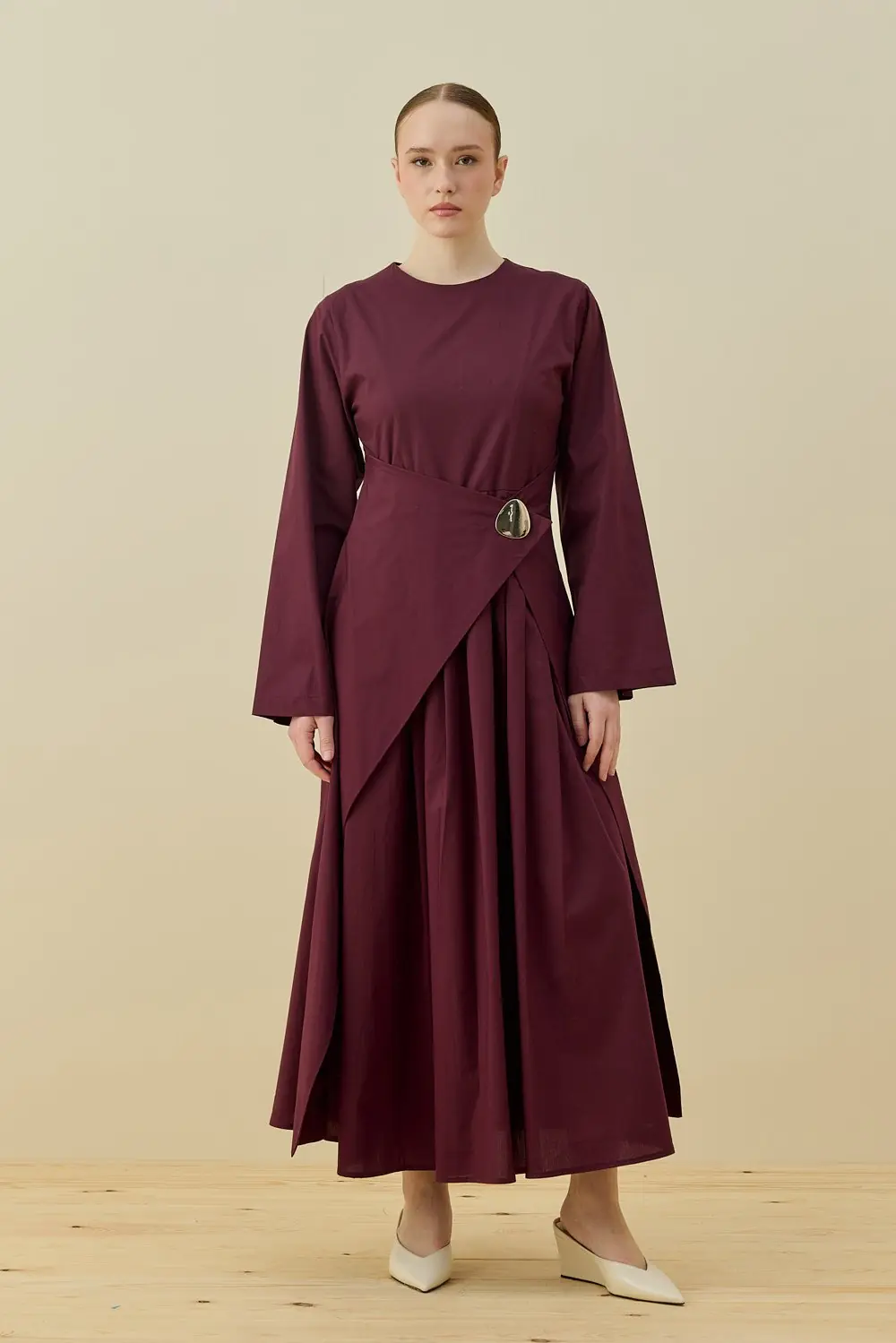 Chic Elbise-Bordo -MRW-1621