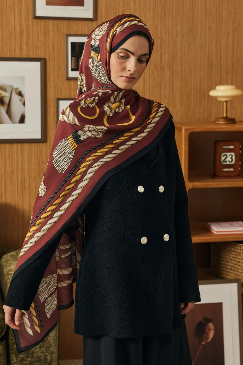 Lamour Şal- Bordo-MRW-2019