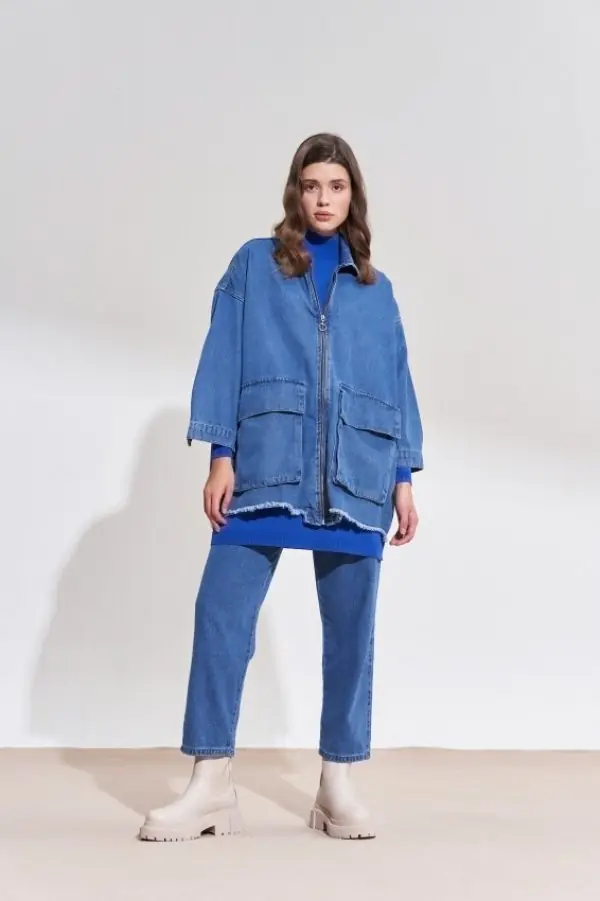 Julia Denim Ceket  Açık Mavi