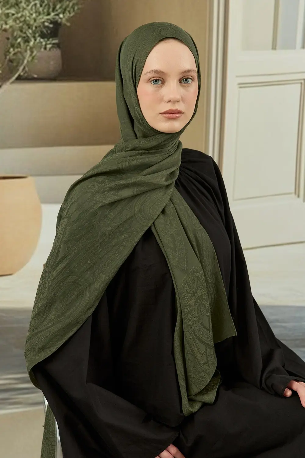 Soi Elegante Şal-Haki-MRW-1843