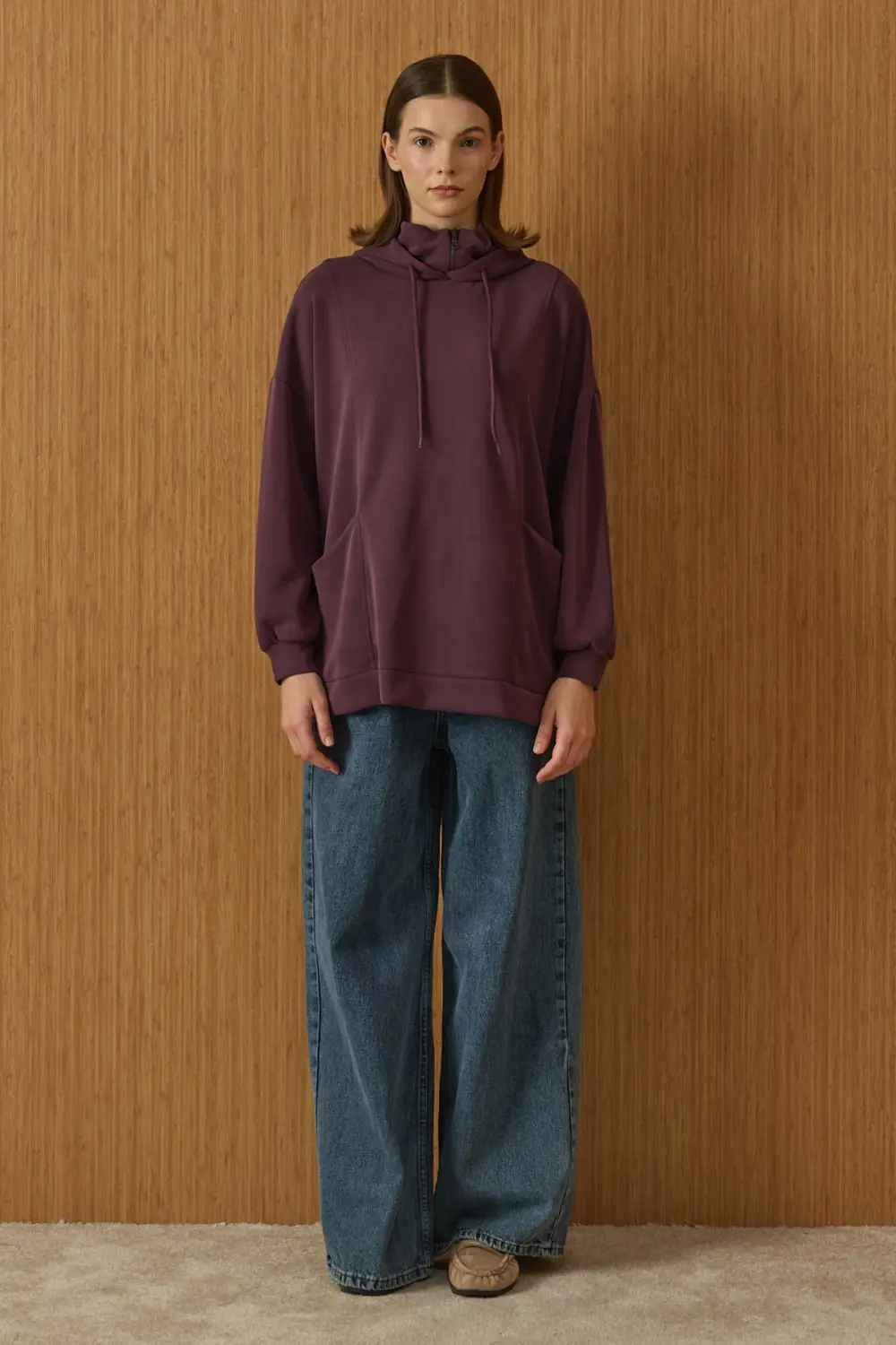 Soı  Modal Sweat-Mürdüm-MRW-1965