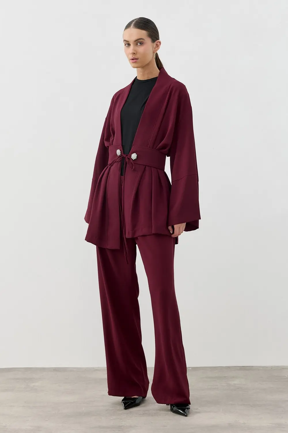 Elegance Takım-Bordo -MRW-1644