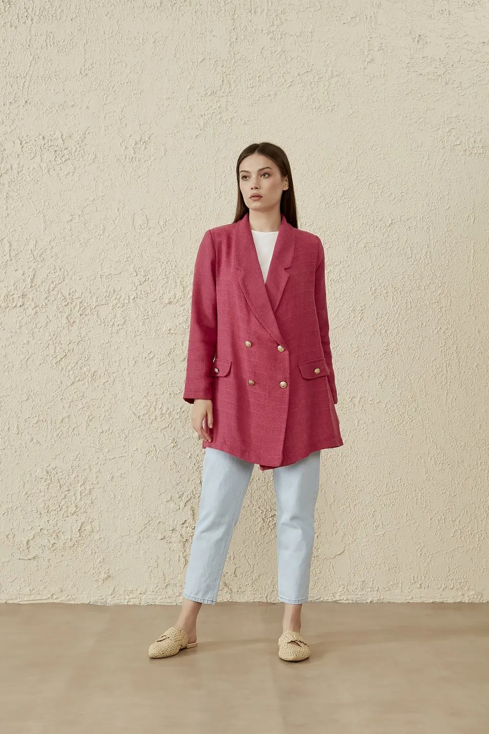 Blazer Ceket  Koyu Pembe