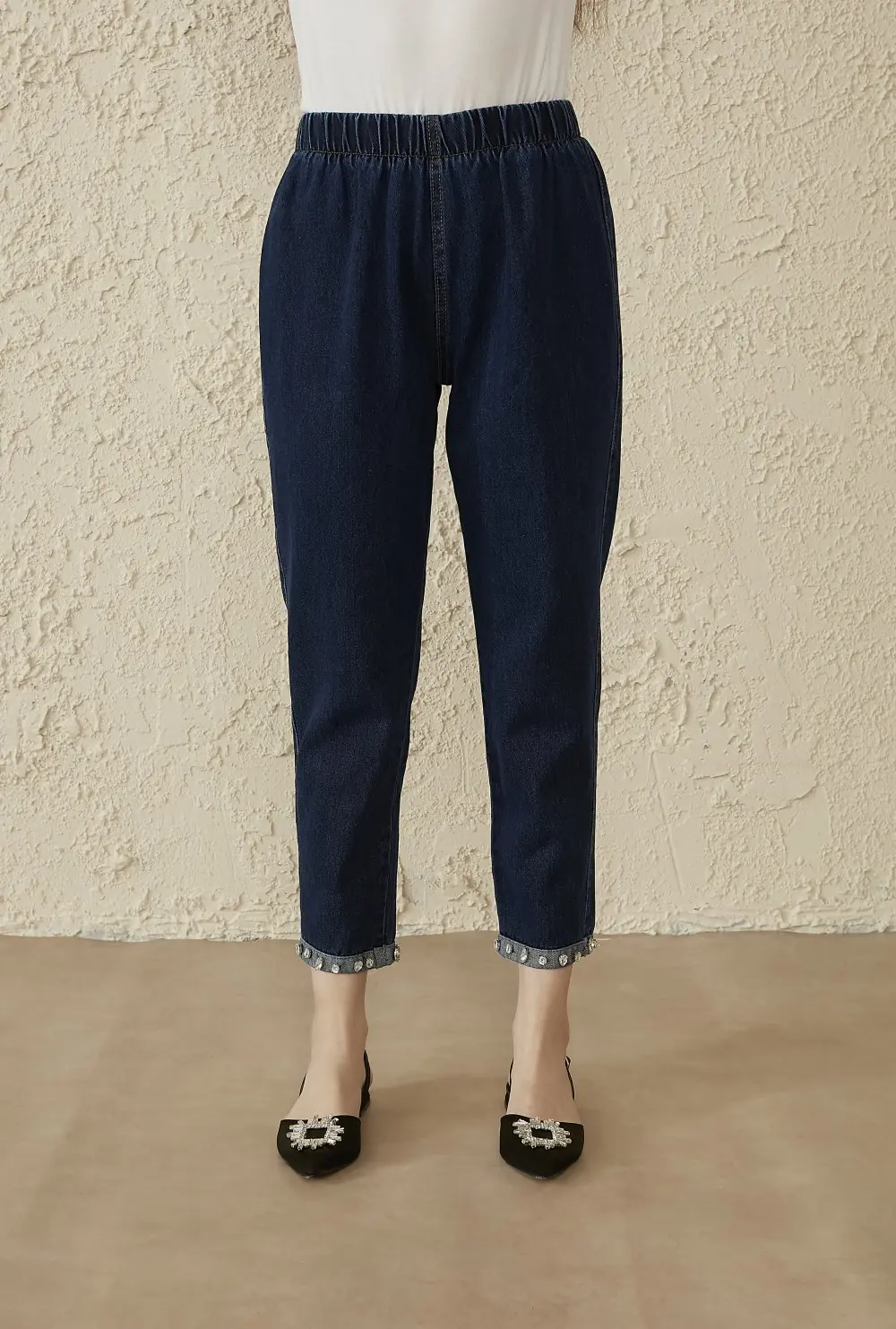 304 Bilek Taşlı Denim - Lacivert