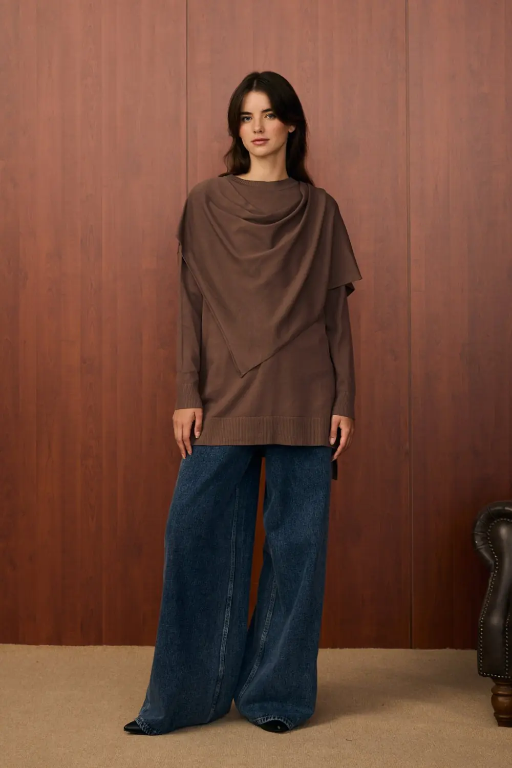 Meryy Triko Tunik-Kahverengi-MRW-1506