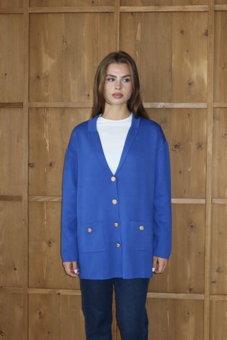 Metz Hırka-Saks Mavi